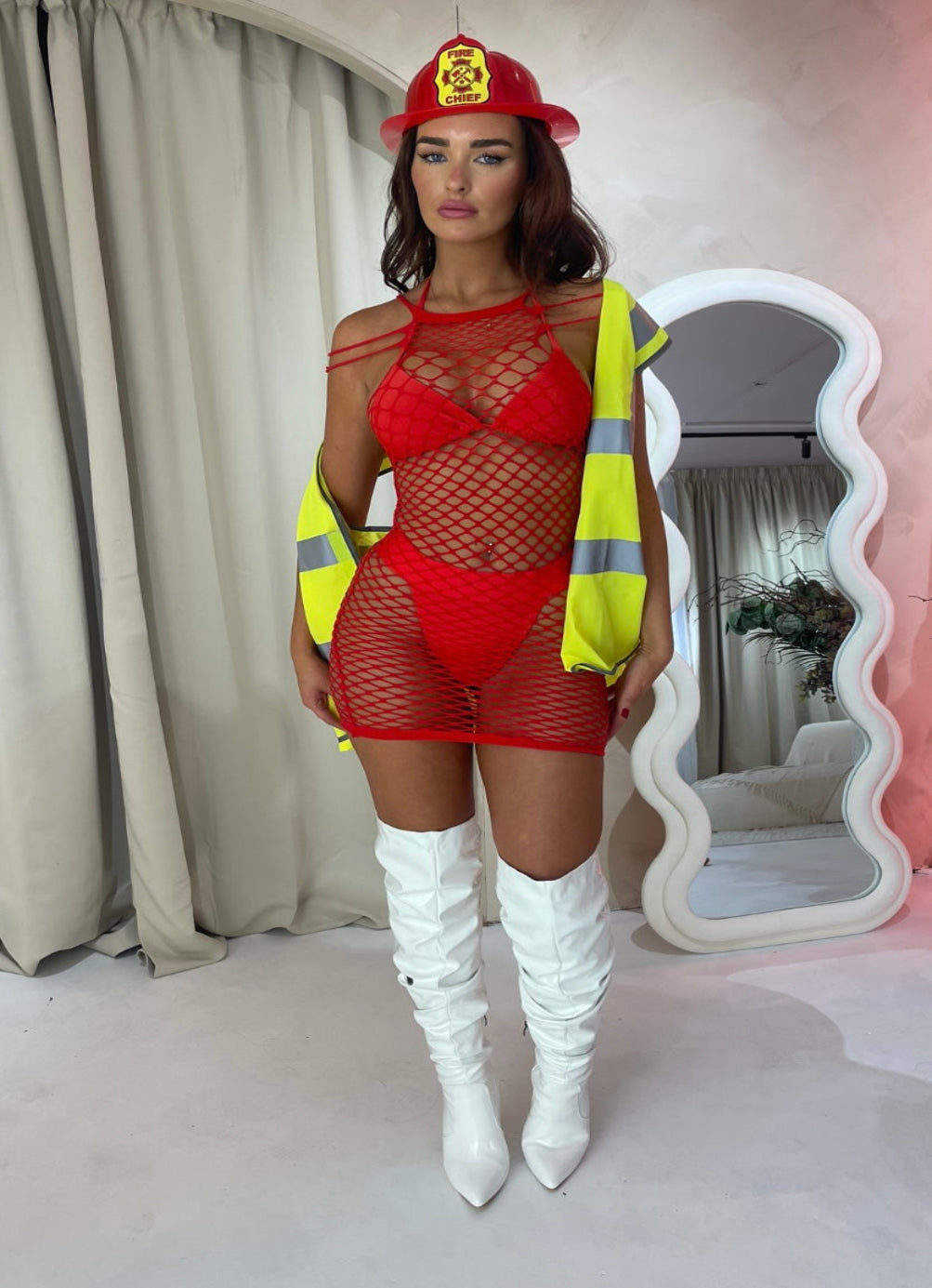 FIRE WOMEN RAVE OUTFIT, FANCY DRESS, HALLOWEEN OUTFIT