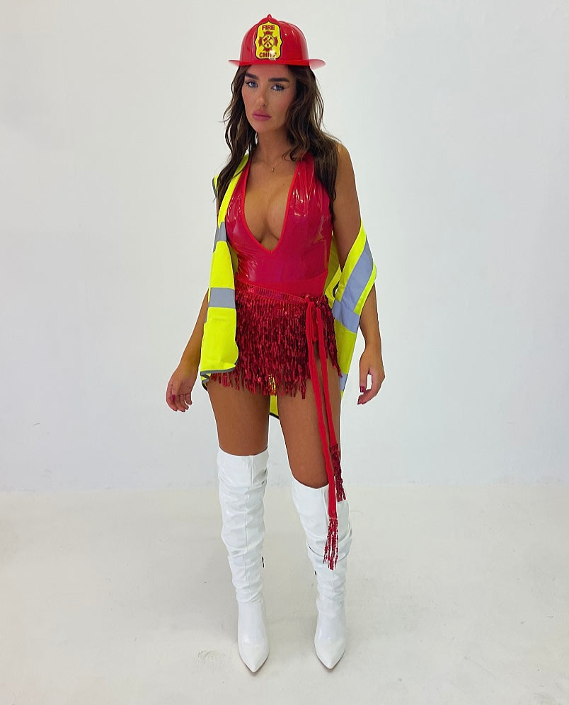 FIRE MASHAL HALLOWEEN OUTFIT FANCY DRESS