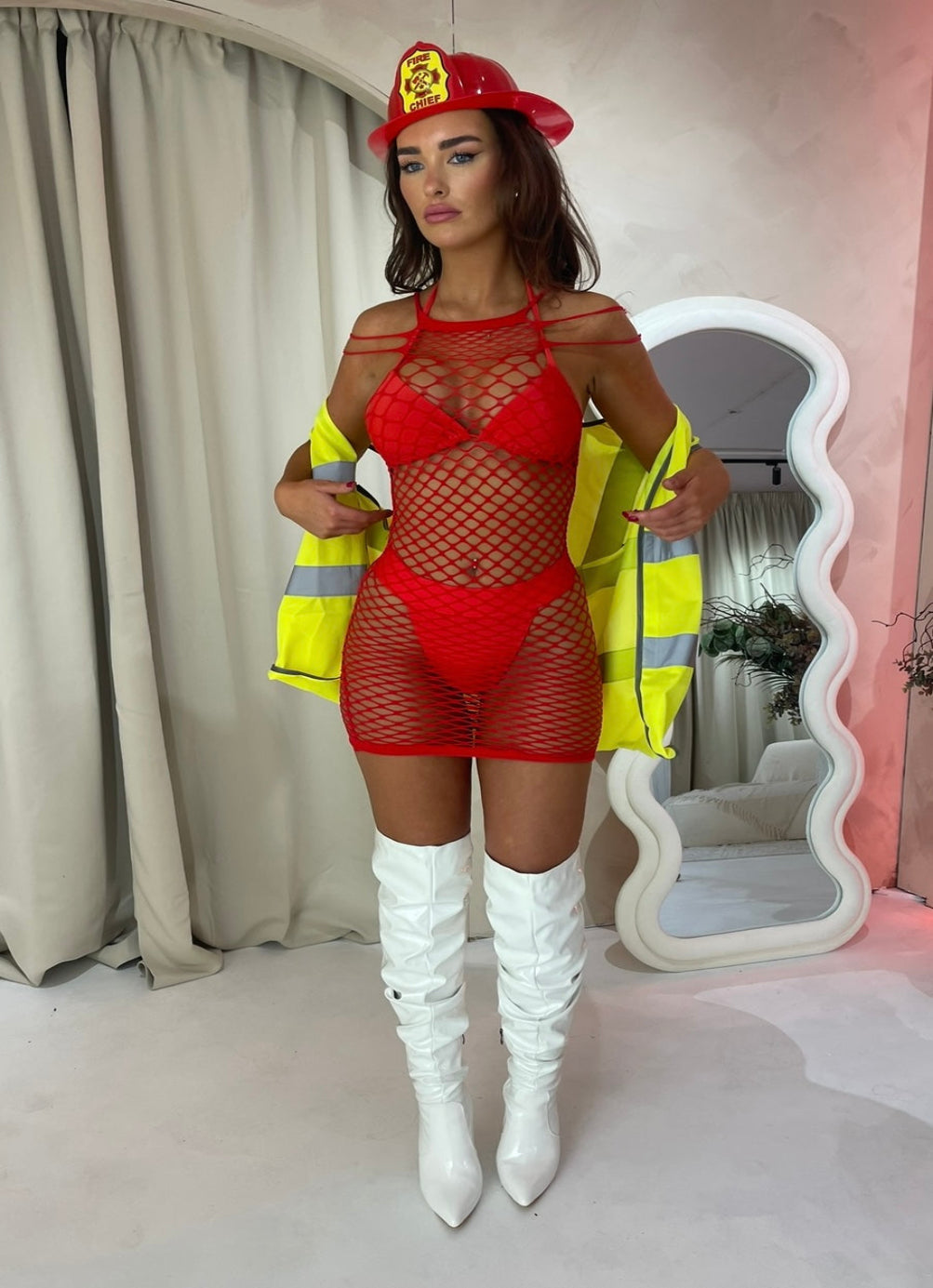 FIRE WOMEN RAVE OUTFIT, FANCY DRESS, HALLOWEEN OUTFIT