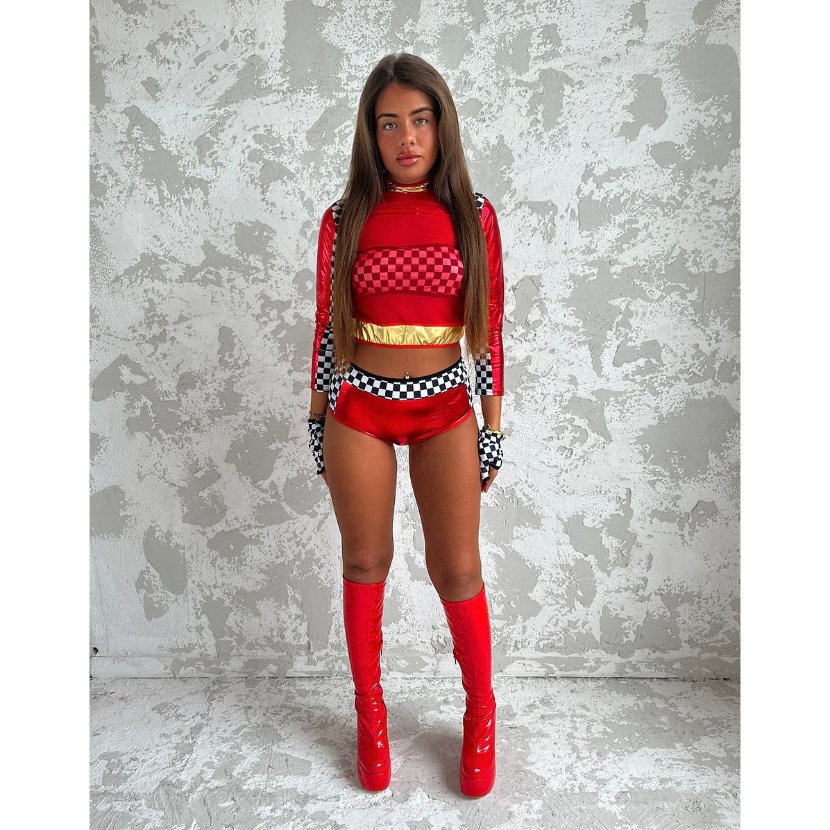 GRID GIRL RACER HALLOWEEN COSTUME, FANCY DRESS