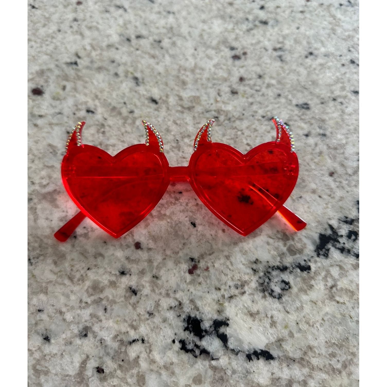 Red Devil fancy dress novelty sunglasses Halloween