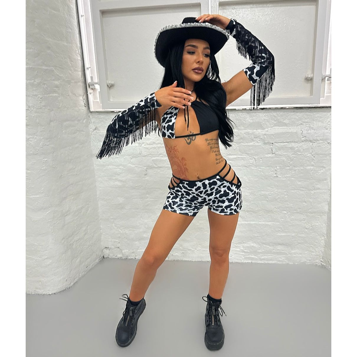 COW PRINT THREE PIECE