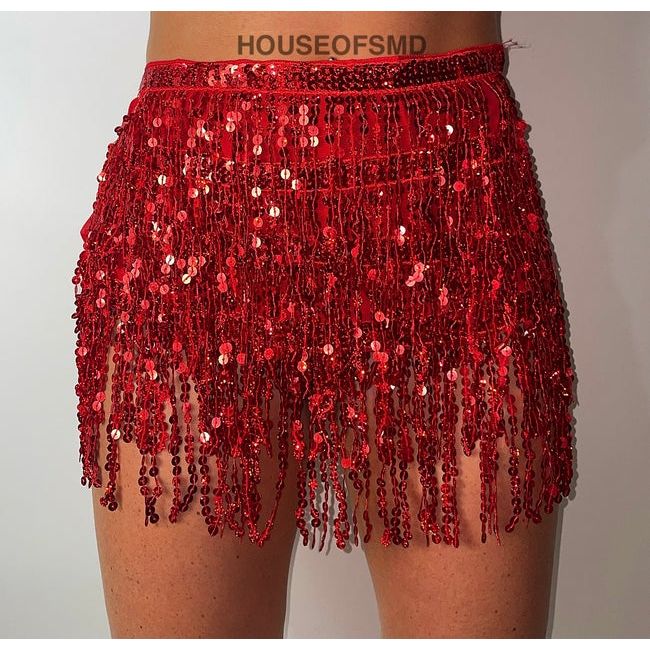 RED TASSEL SKIRT