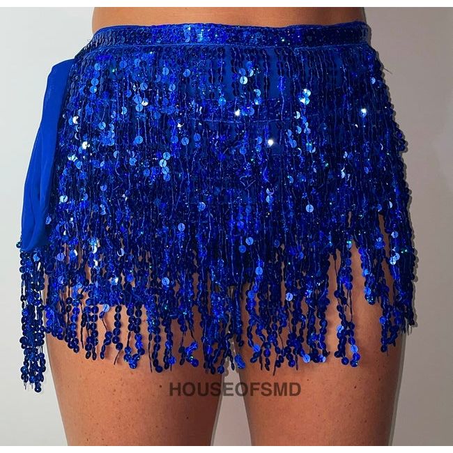 DARK BLUE TASSEL SKIRT