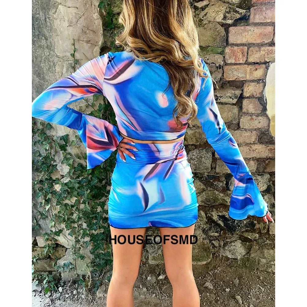 BLUE SWIRL TWO PIECE