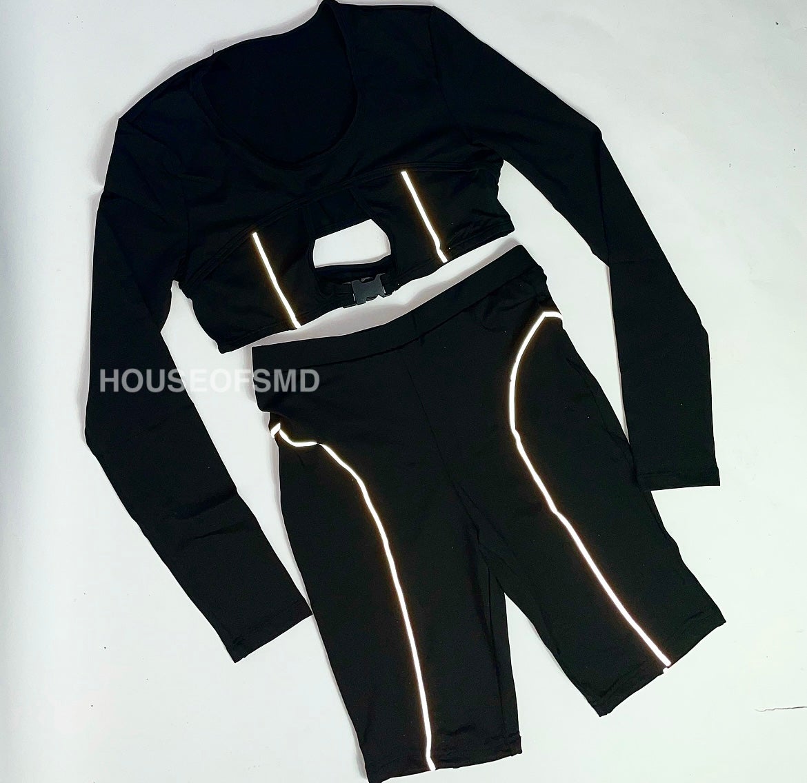 SPACE GIRL REFLECTIVE TWO PIECE - BLACK 👾