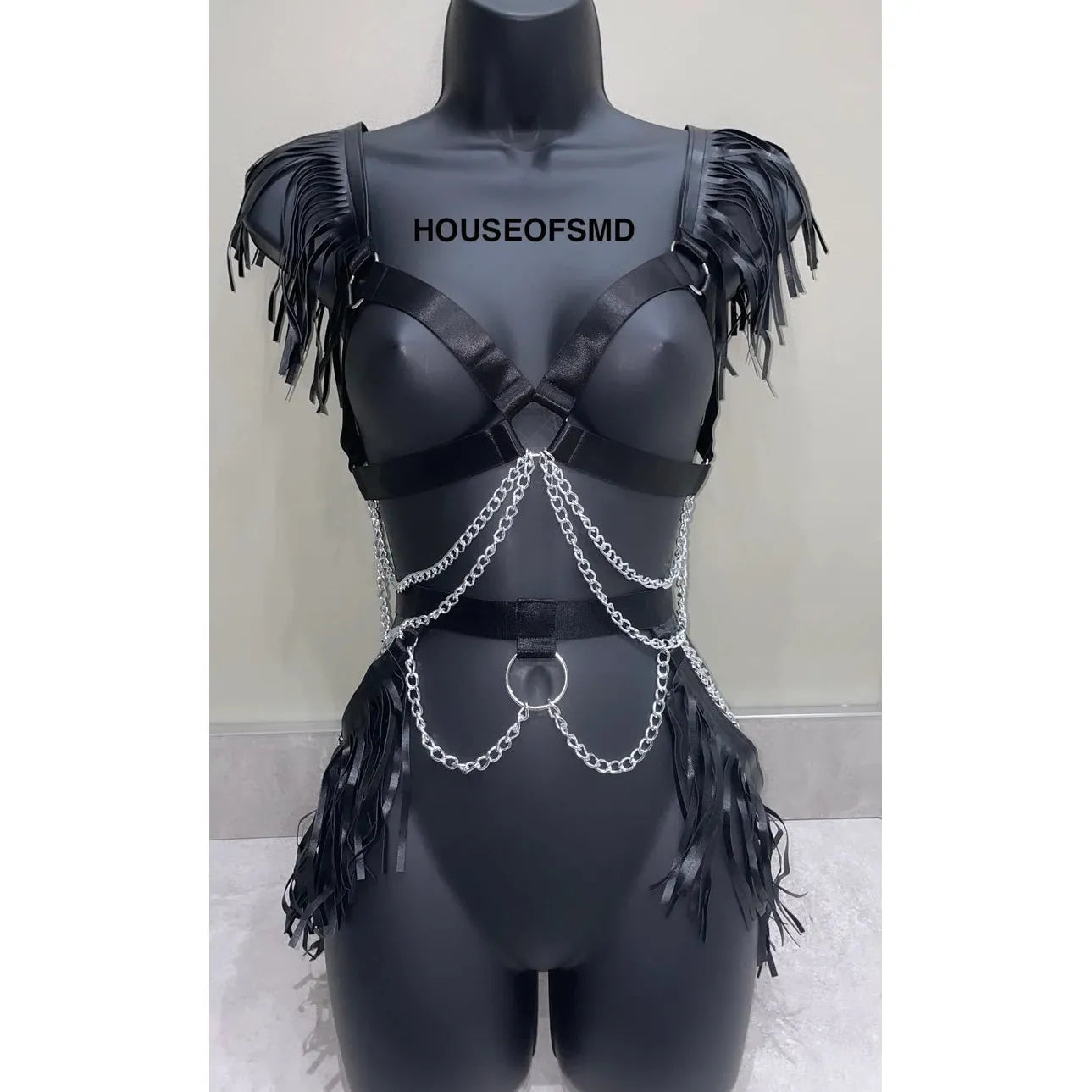 TWO PIECE FESTIVAL HARNESS - BLACK