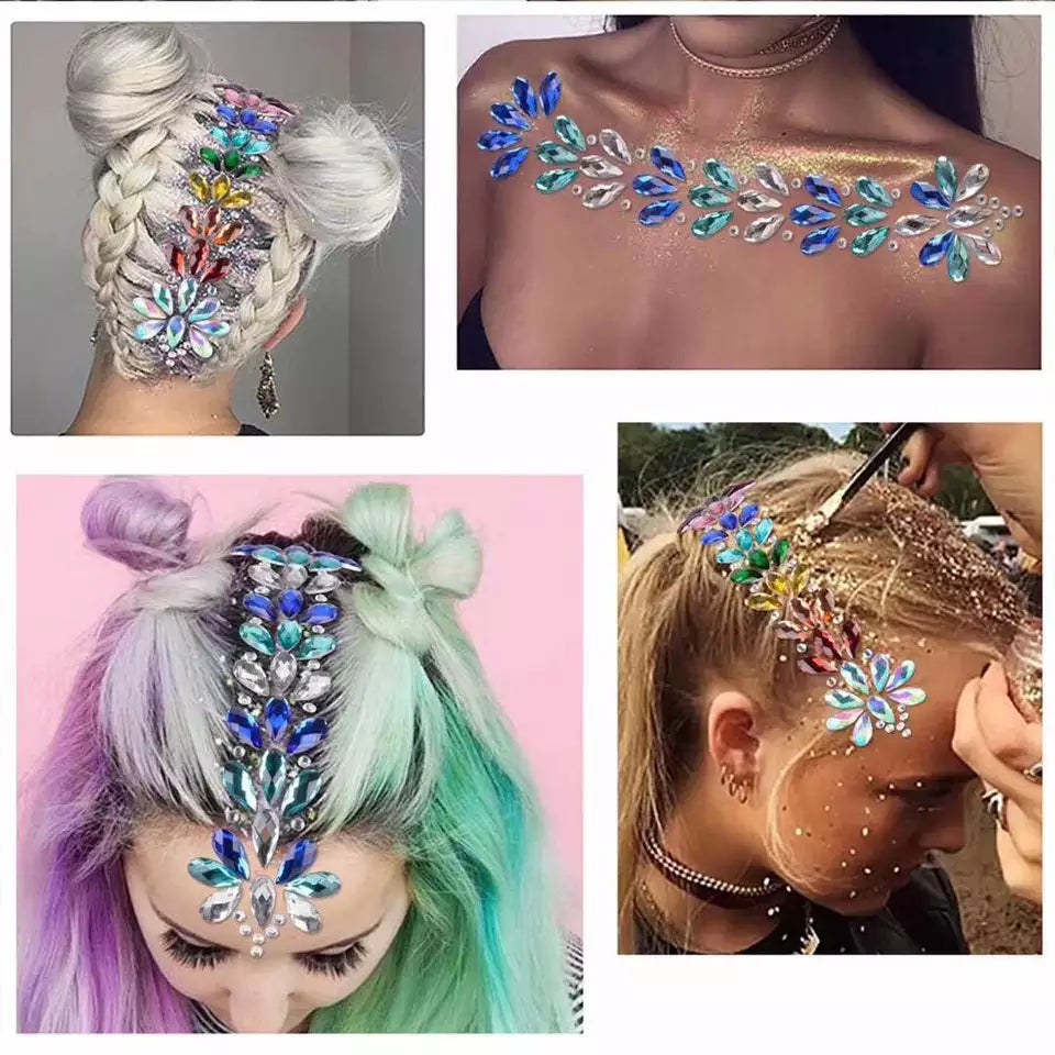 MULTI COLOURED HAIR/ BODY JEWELS