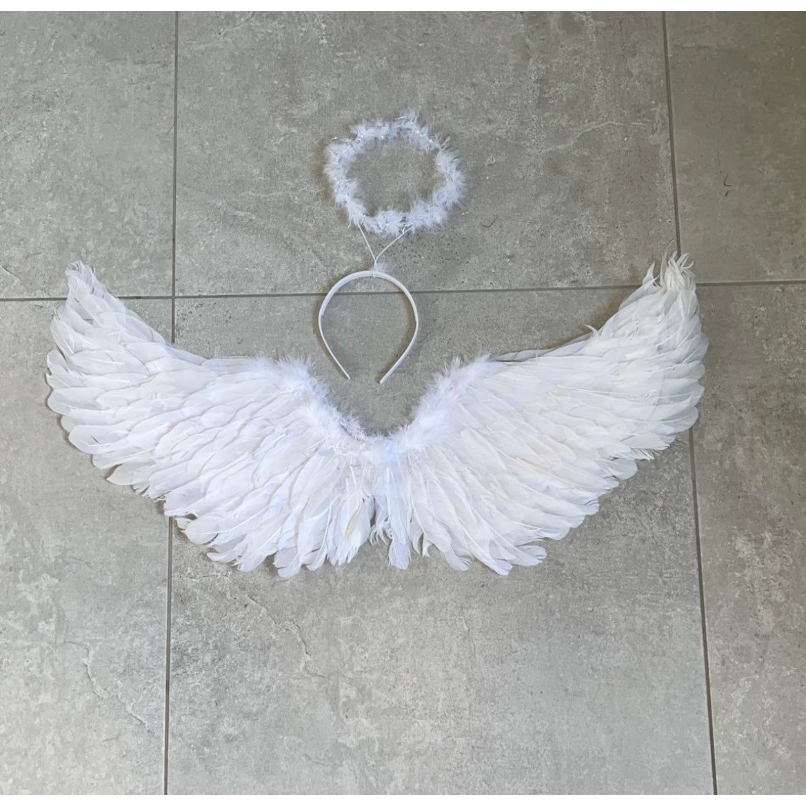 WHITE ANGEL HALLOWEEN WINGS
