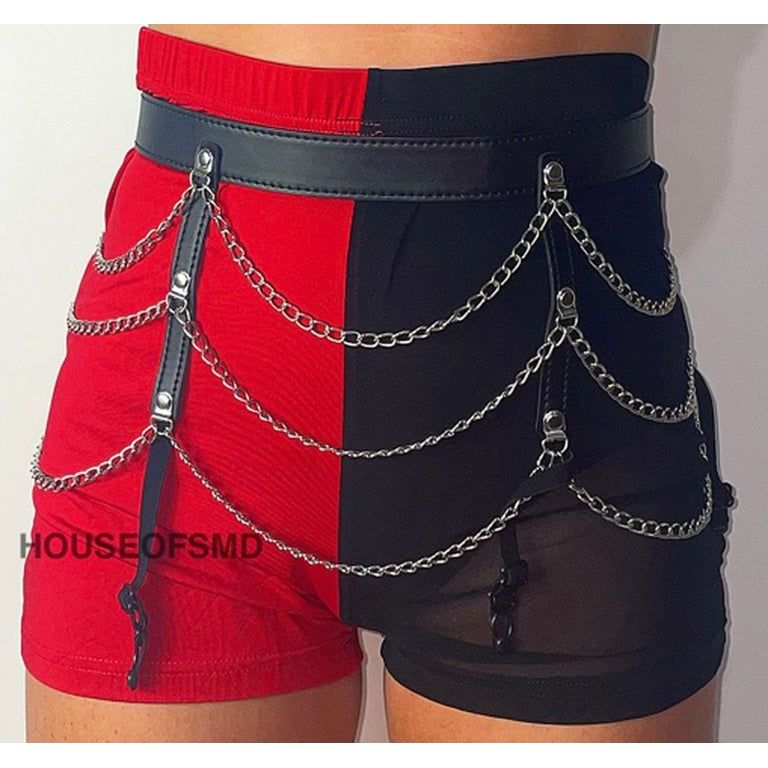 Joker shorts- red and black