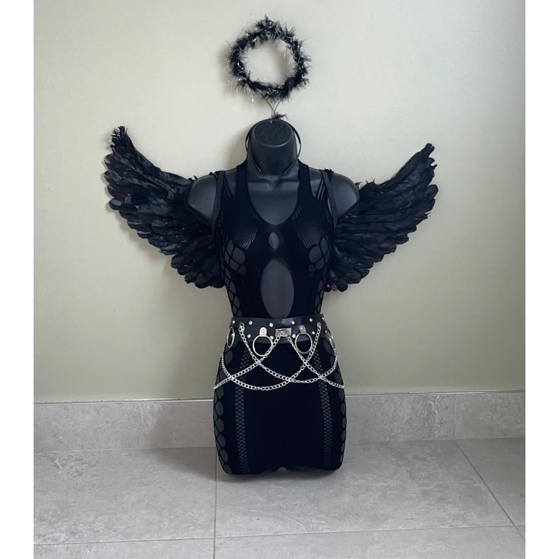DARK ANGEL OUTFIT, HALLOWEEN COSTUME, FESTIVAL OUTFIT