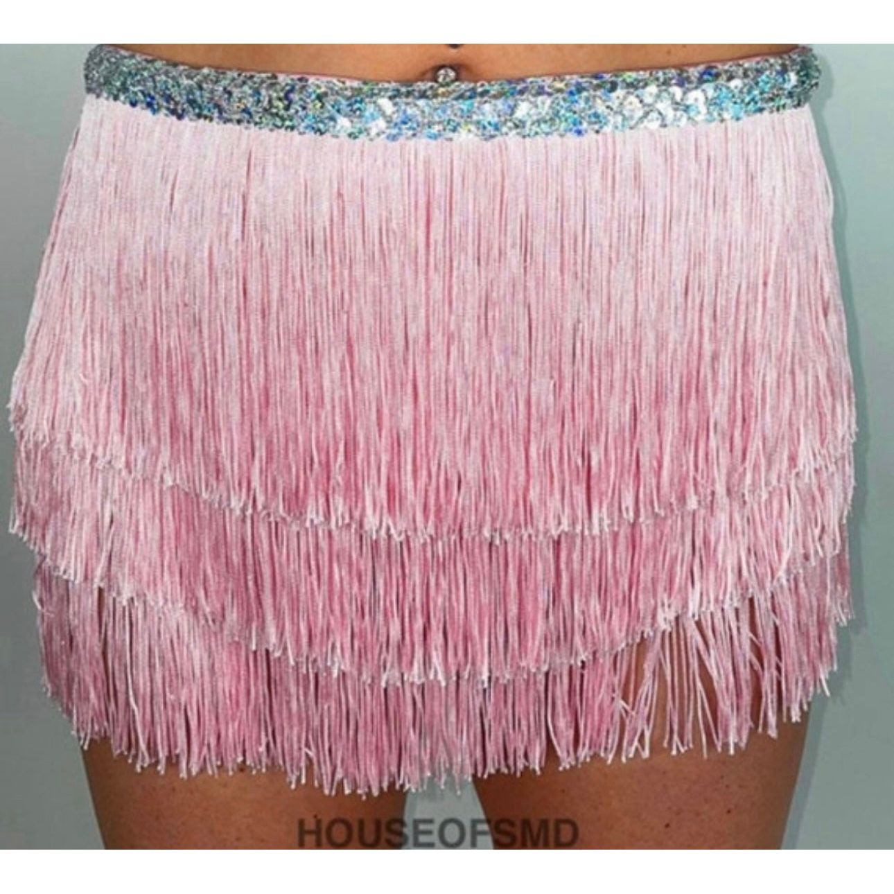 PINK FRINGE SKIRT/ WRAP SKIRT - Main Image