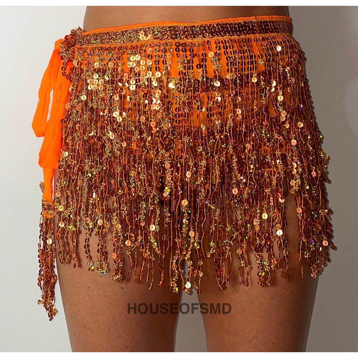 ORANGE TASSEL SKIRT