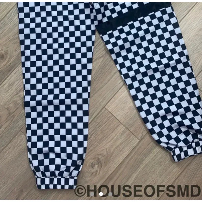 CHECKERBOARD COMBAT TROUSERS