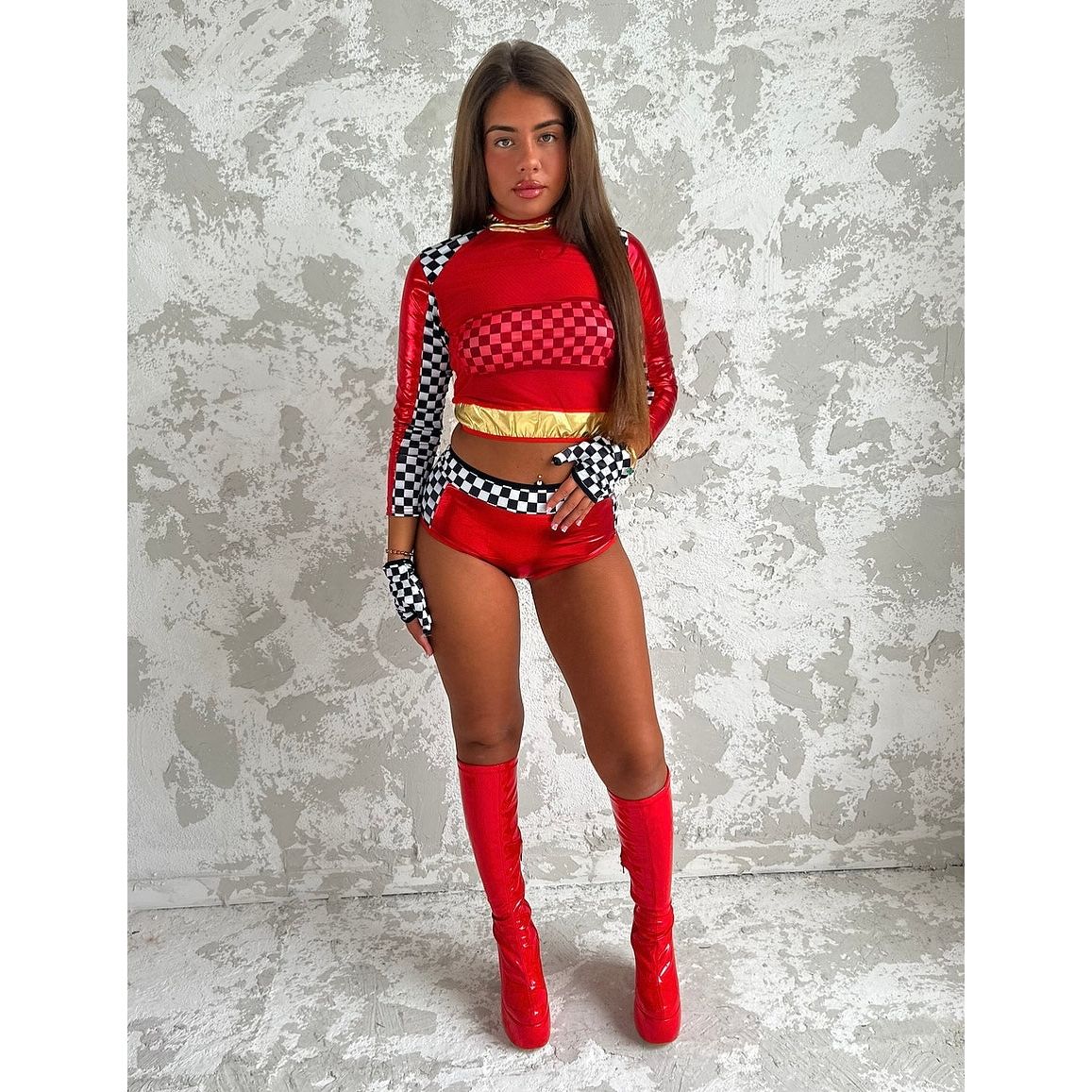 GRID GIRL RACER HALLOWEEN COSTUME, FANCY DRESS