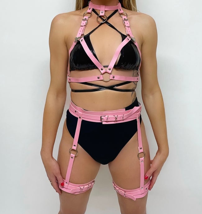 PINK HARNESS TWO PIECE SET