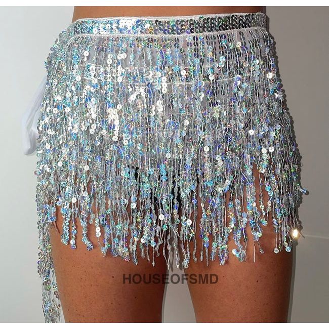 SILVER TASSEL SKIRT