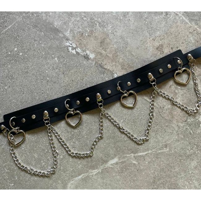 HEART HOOP CHAIN BELT