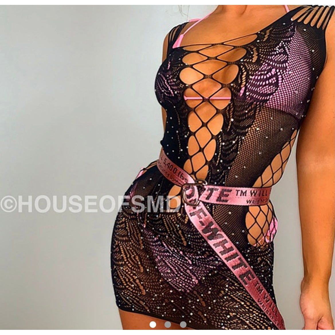 FISHNET PEARL DRESS