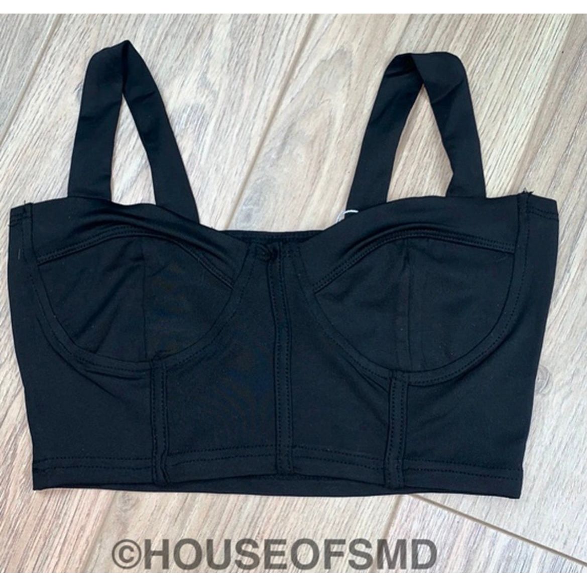 BLACK MESH CROP TOP