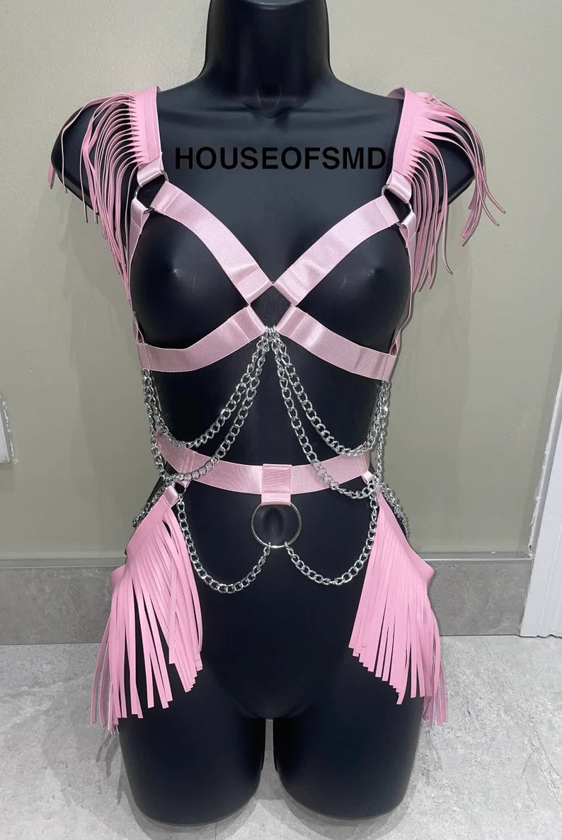 TWO PIECE FESTIVAL HARNESS- PINK
