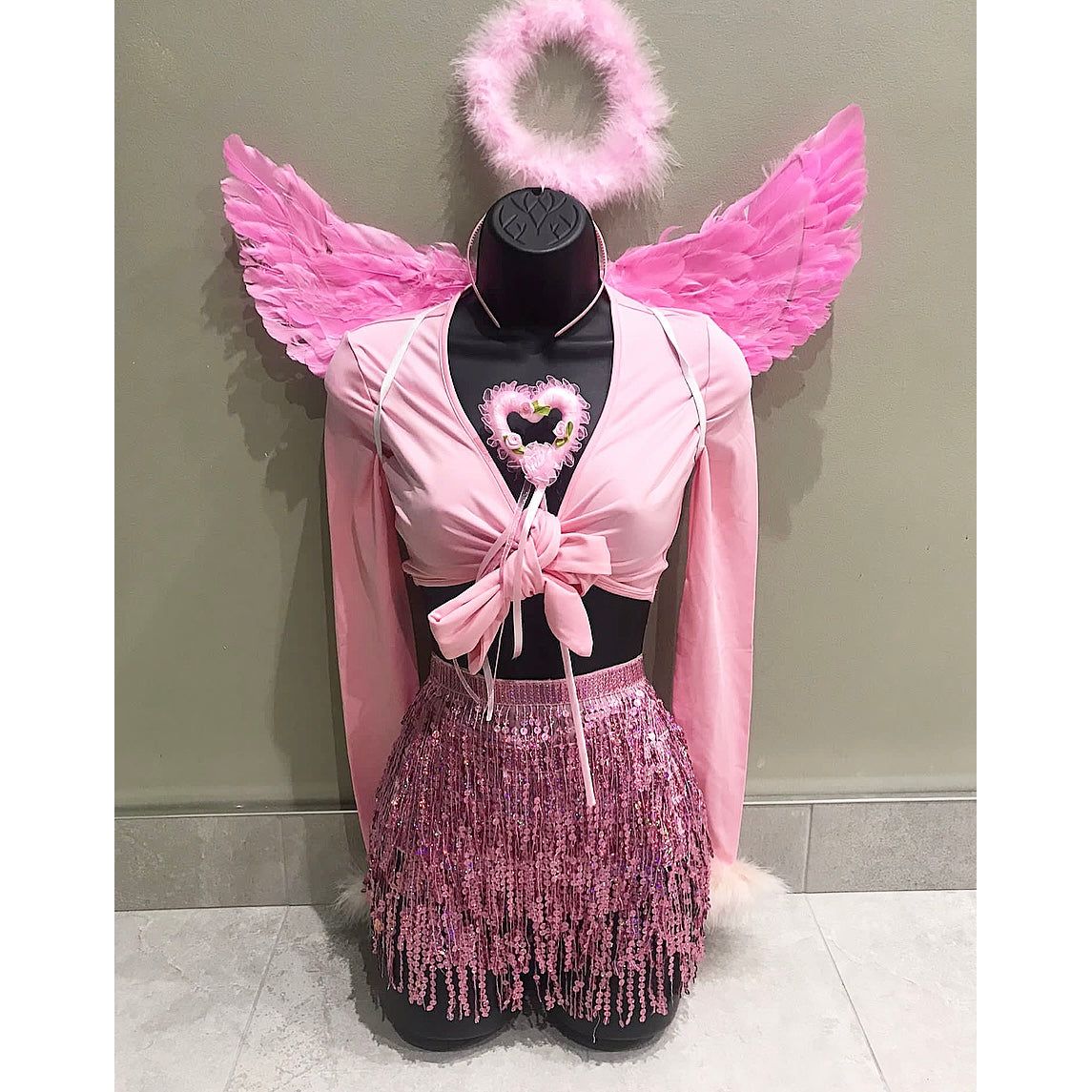 PINK ANGEL COSTUME, HALLOWEEN OUTFIT