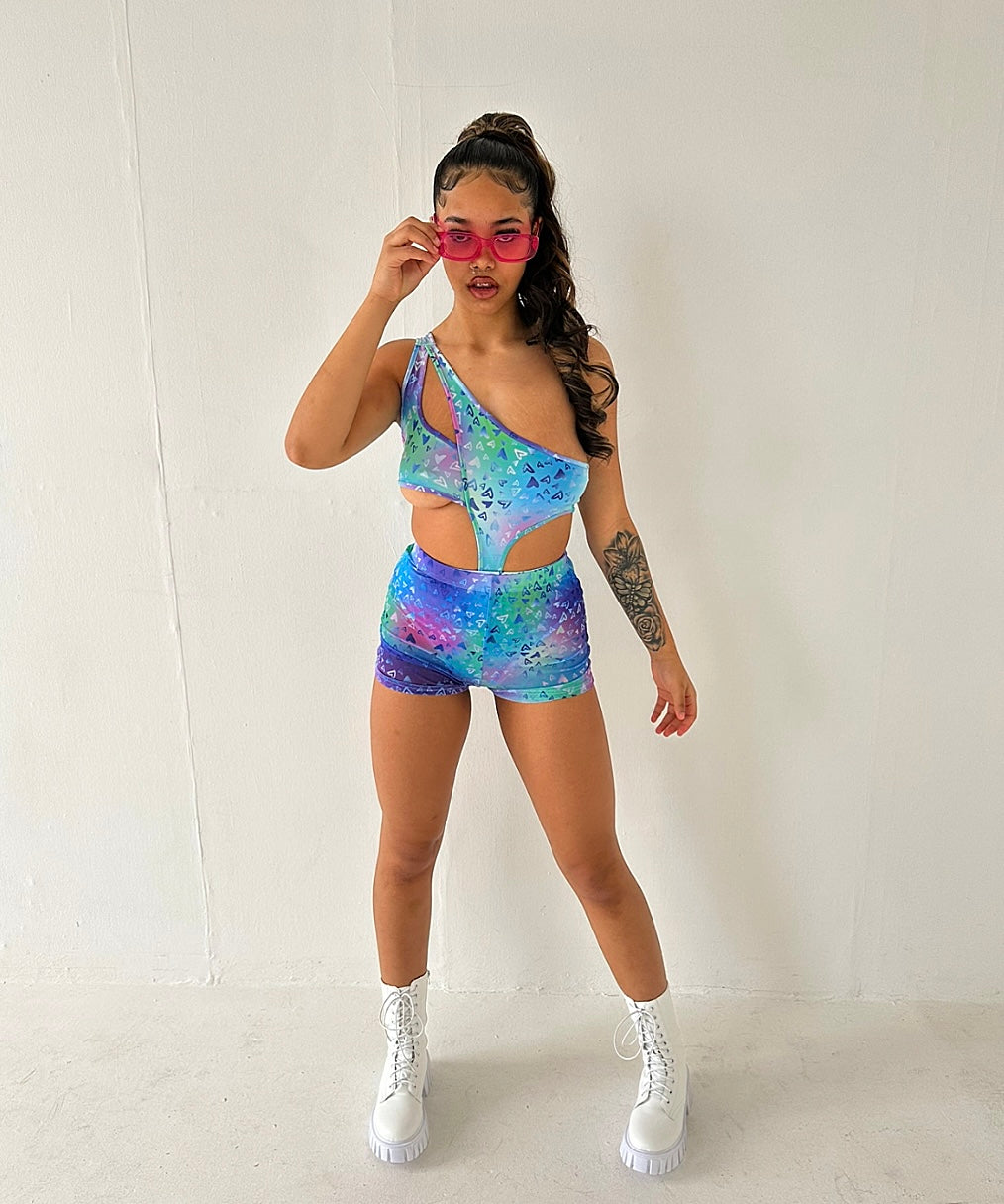 LOVE HEART TWO PIECE, FESTIVAL TWO PIECE, RAVE OUTFIT