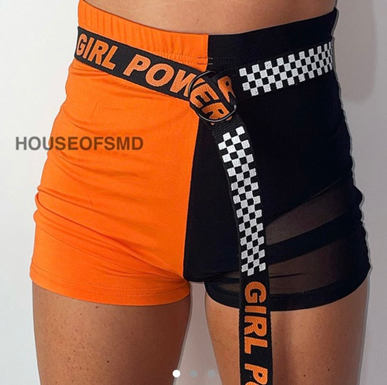 Joker shorts- orange and black