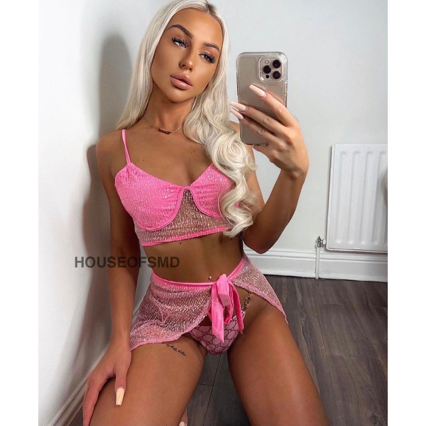 PINK GLITTER TWO PIECE