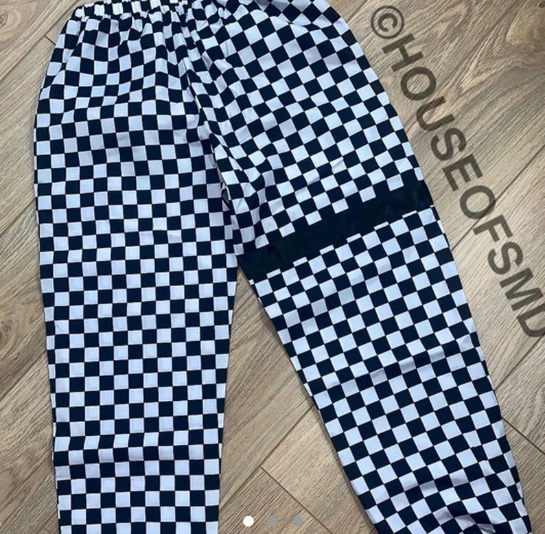 CHECKERBOARD COMBAT TROUSERS
