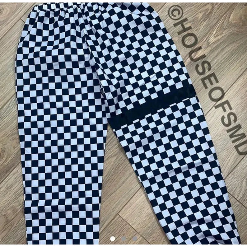 CHECKERBOARD COMBAT TROUSERS